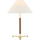 Ray Booth Amaya 28 inch 6.50 watt Antique-Burnished Brass and Walnut Table Lamp Portable Light