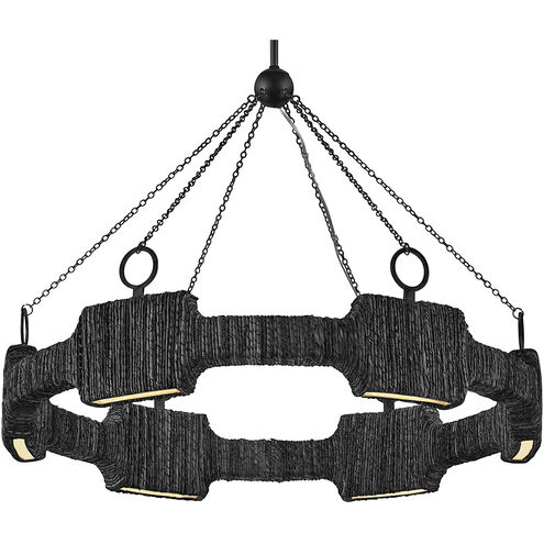 Lisa McDennon Raffi LED 30 inch Carbon Black Chandelier Ceiling Light