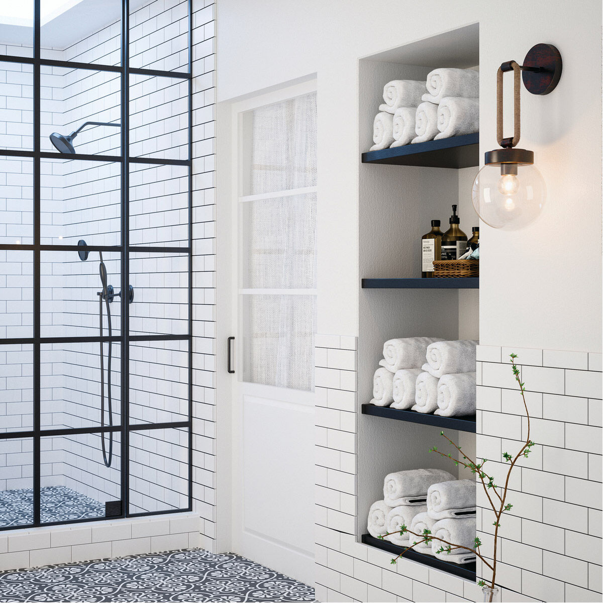 Beaufort 1 Light 7 inch Nordic Grey Sconce Wall Light