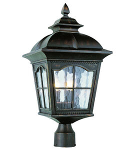 Briarwood 3 Light 23 inch Antique Rust Outdoor Postmount Lantern