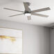 Gravity 60 inch Matte Silver with Light Gray Oak Blades Ceiling Fan