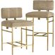 Laney 41 inch Taupe and Antique Brass Bar Stool