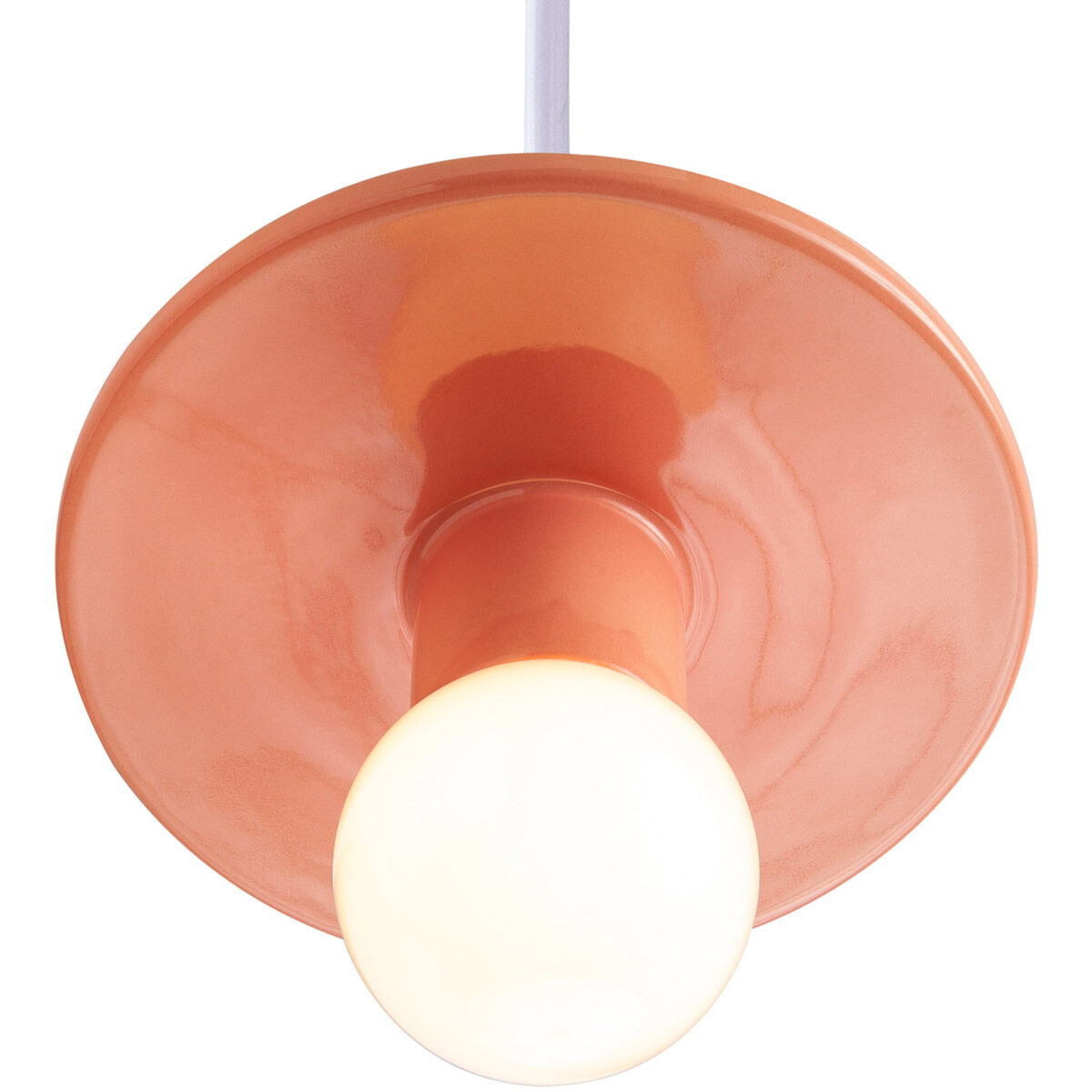 Radiance Collection 1 Light 8 inch Gloss Blush Pendant Ceiling Light