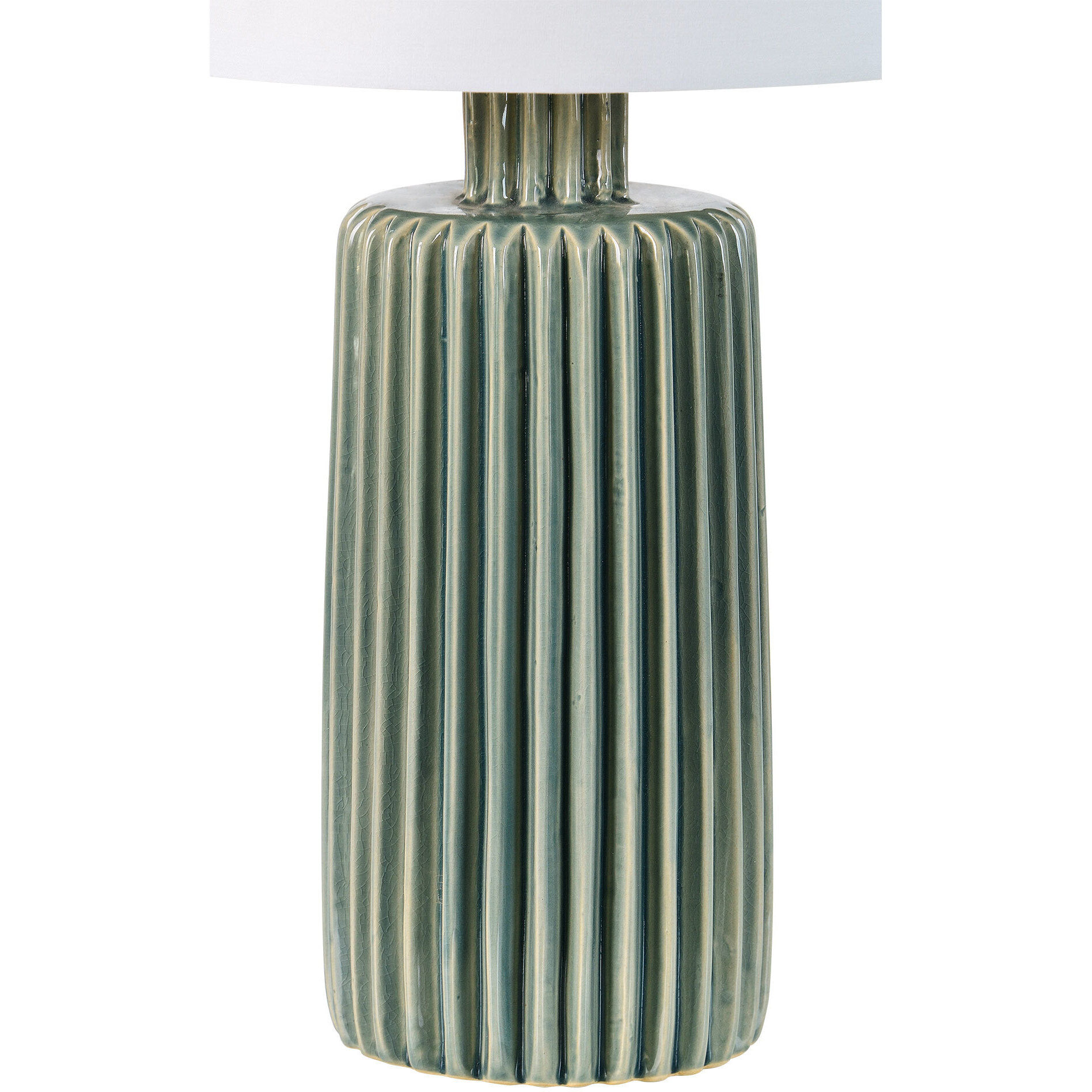 Roza 24.5 inch 100 watt Olive and Off-White Table Lamp Portable Light