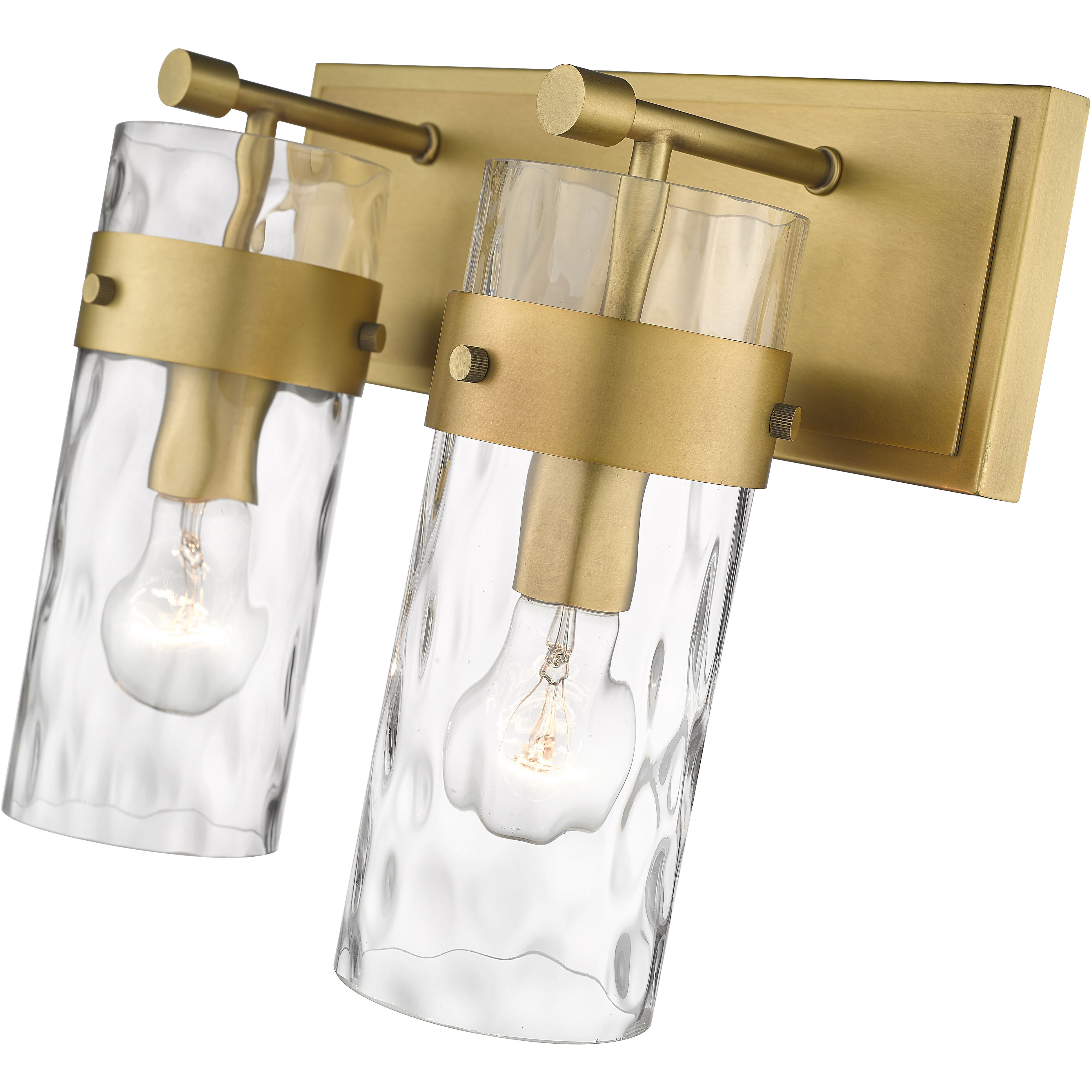 Fontaine 2 Light 14 inch Rubbed Brass Vanity Wall Light in Rubbed Bronze