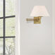 Allison 25 inch 100.00 watt Antique Brass Swing Arm Wall Lamp Wall Light