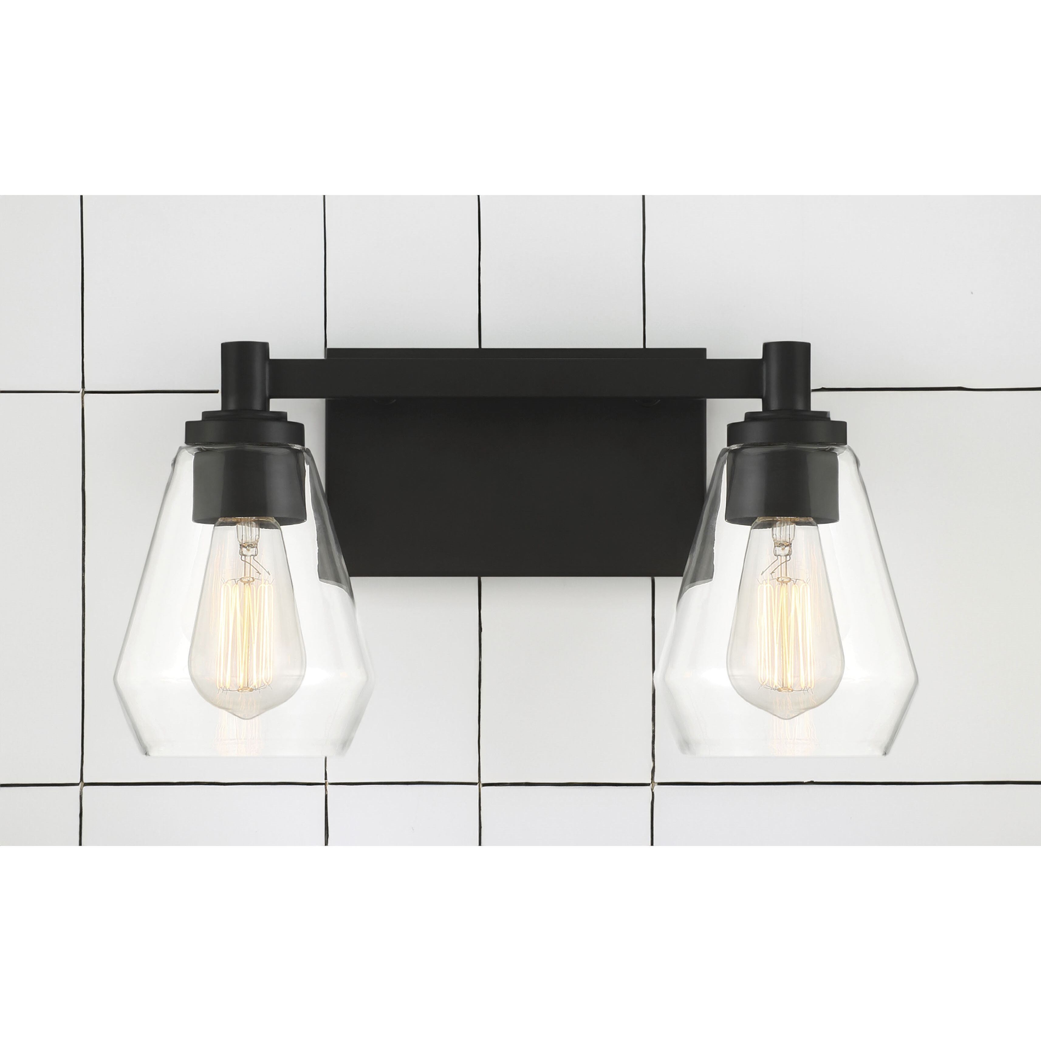 Clarity 2 Light 16 inch Coal Bath Vanity Wall Light