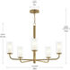 Mack 5 Light 28 inch Brushed Gold Chandelier Ceiling Light
