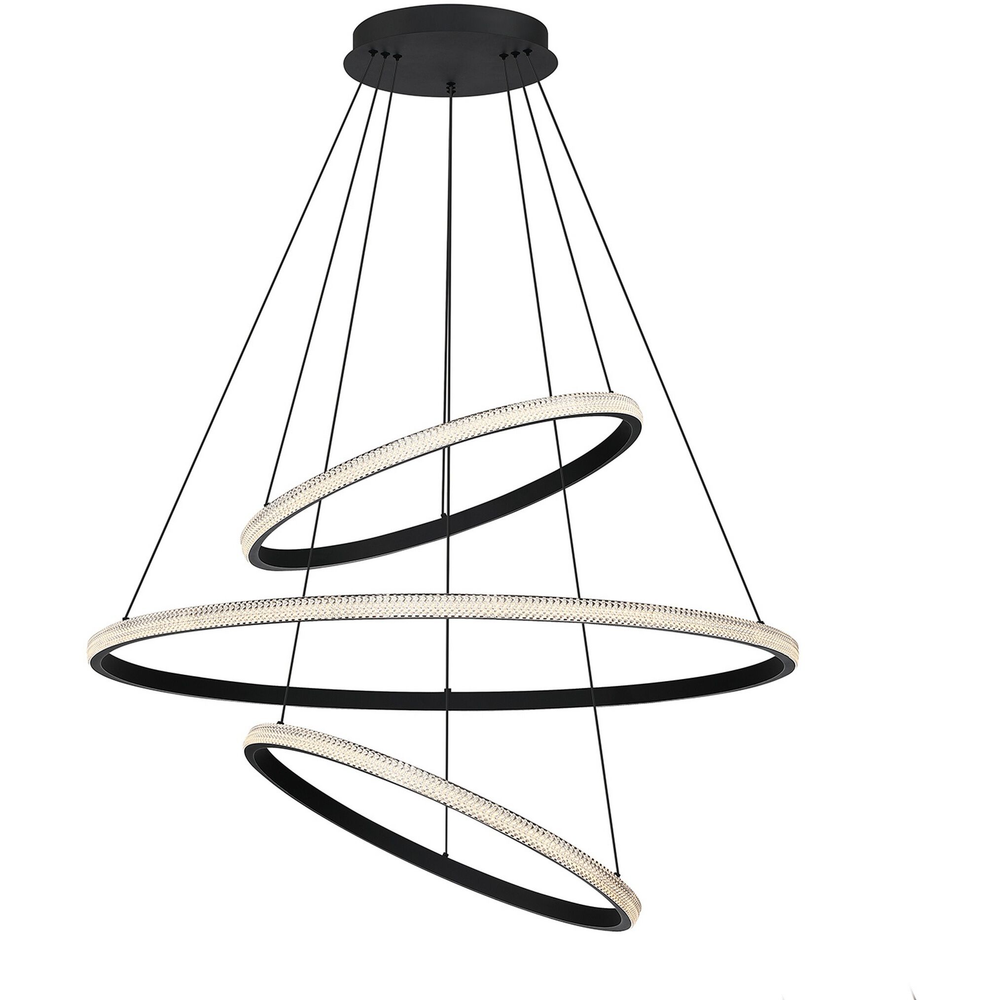 Prado 3 Light 40 inch Black Pendant Ceiling Light