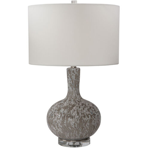 Turbulence 26 inch 150.00 watt Distressed White with Black and Gray Flecks Table Lamp Portable Light