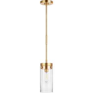 C&M by Chapman & Myers Garrett 1 Light 5.5 inch Burnished Brass Pendant Ceiling Light