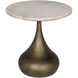 Mateo 19 X 18 inch Aged Brass Side Table