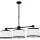 Kylen 3 Light 42 inch Matte Black Island Light Ceiling Light