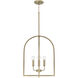 Lawson 4 Light 16 inch Aged Brass Foyer Ceiling Light