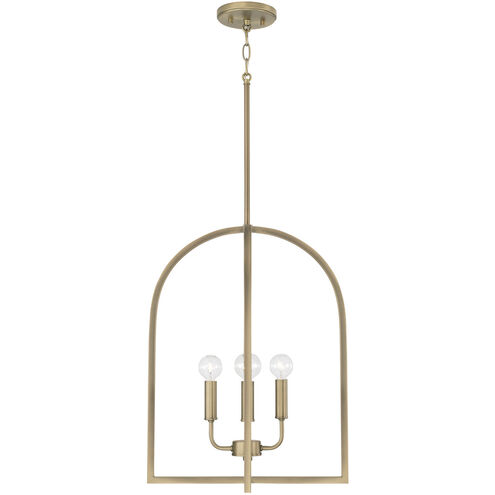 Lawson 4 Light 16 inch Aged Brass Foyer Ceiling Light