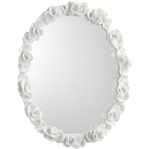 Gardenia 34 X 29 inch White Wall Mirror