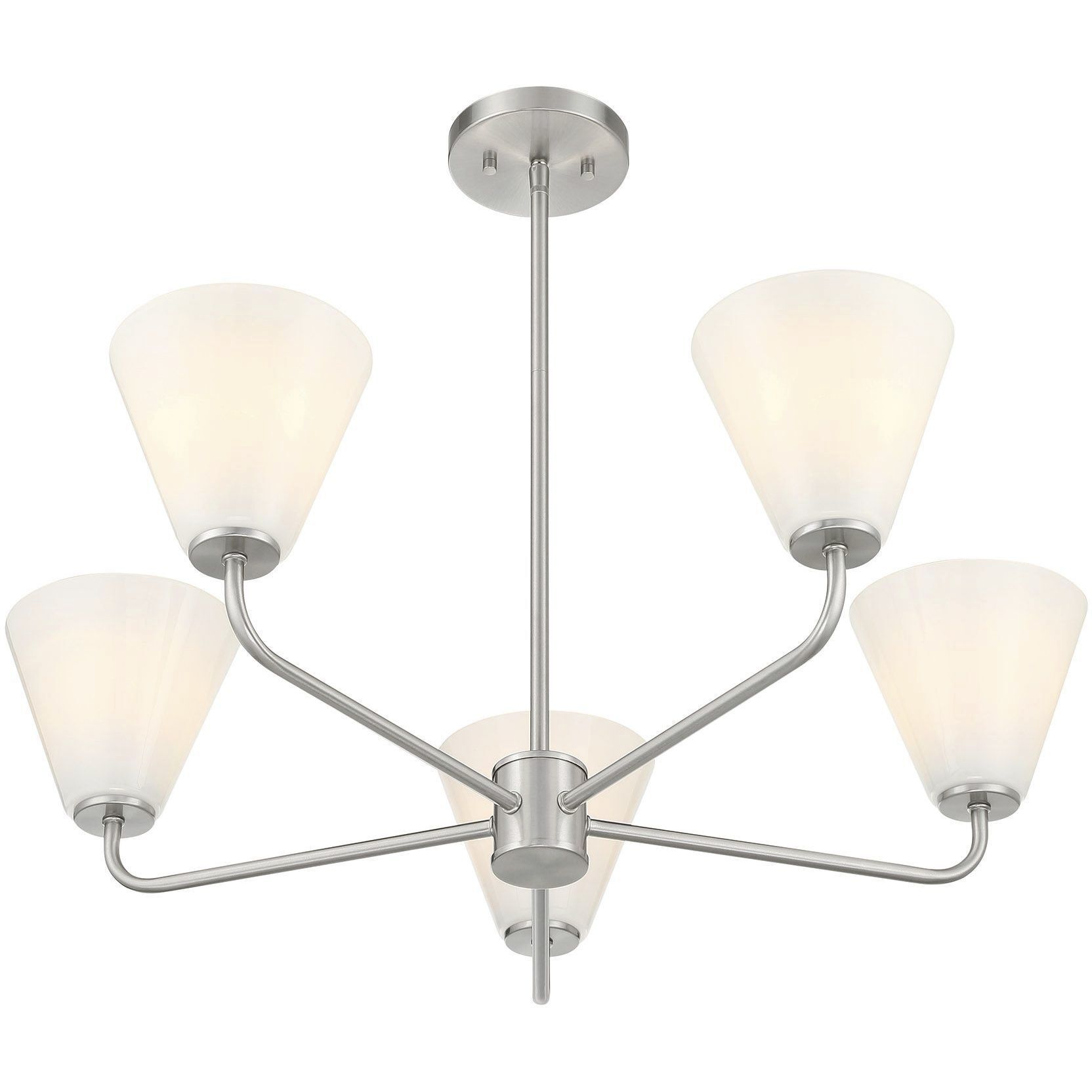 Blair 5 Light 30 inch Satin Nickel Chandelier Ceiling Light