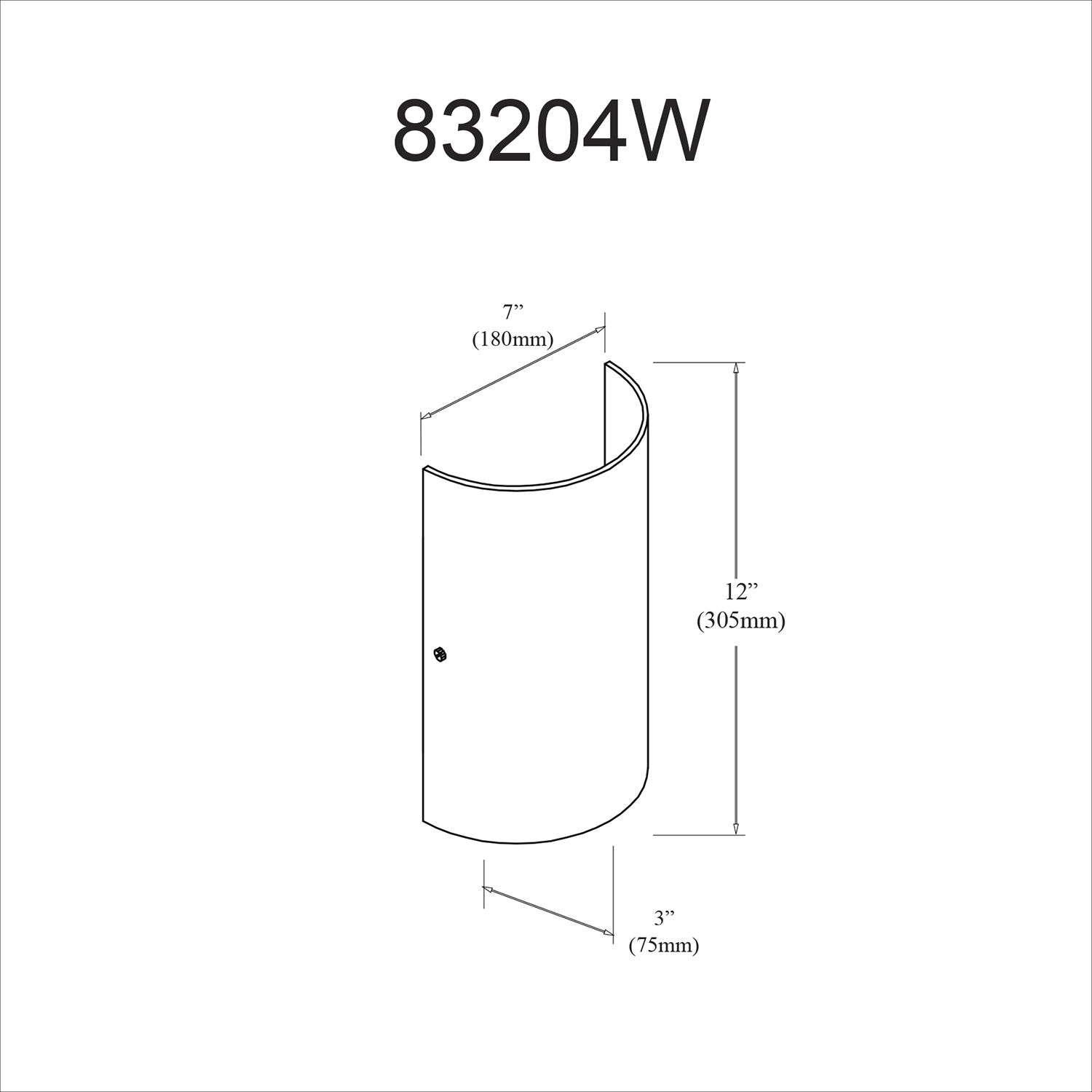 Modern LED 3 inch White Decorative Wall Sconce Wall Light