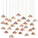 Catrice 30 Light 56 inch Silver/Contemporary Silver Leaf/Natural Shell Multi-Drop Pendant Ceiling Light