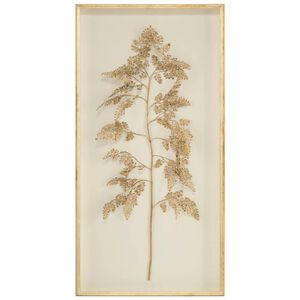 Frond I Golden on Ivory Wall Decor, 3D