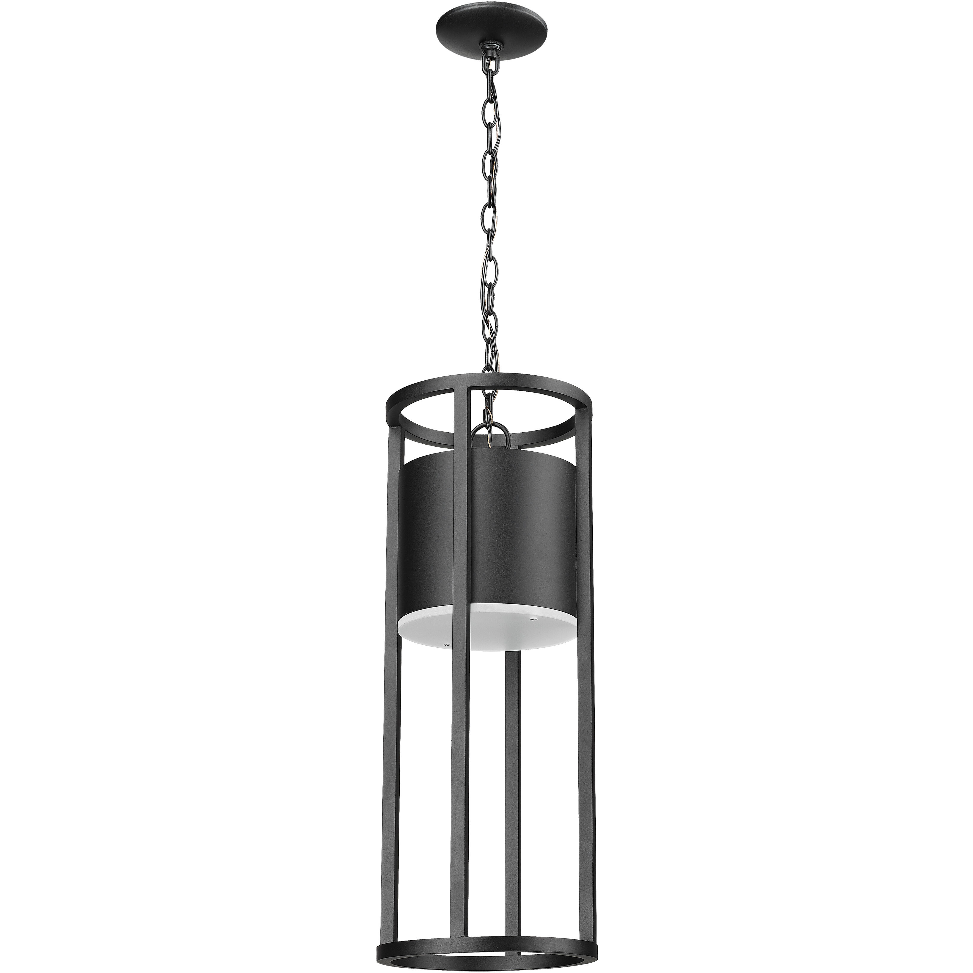 Luca LED 9.25 inch Black Outdoor Chain Mount Ceiling Fixture