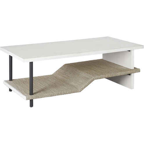 Riverview 50 X 26 inch Checkmate White with Natural and Gray Coffee Table