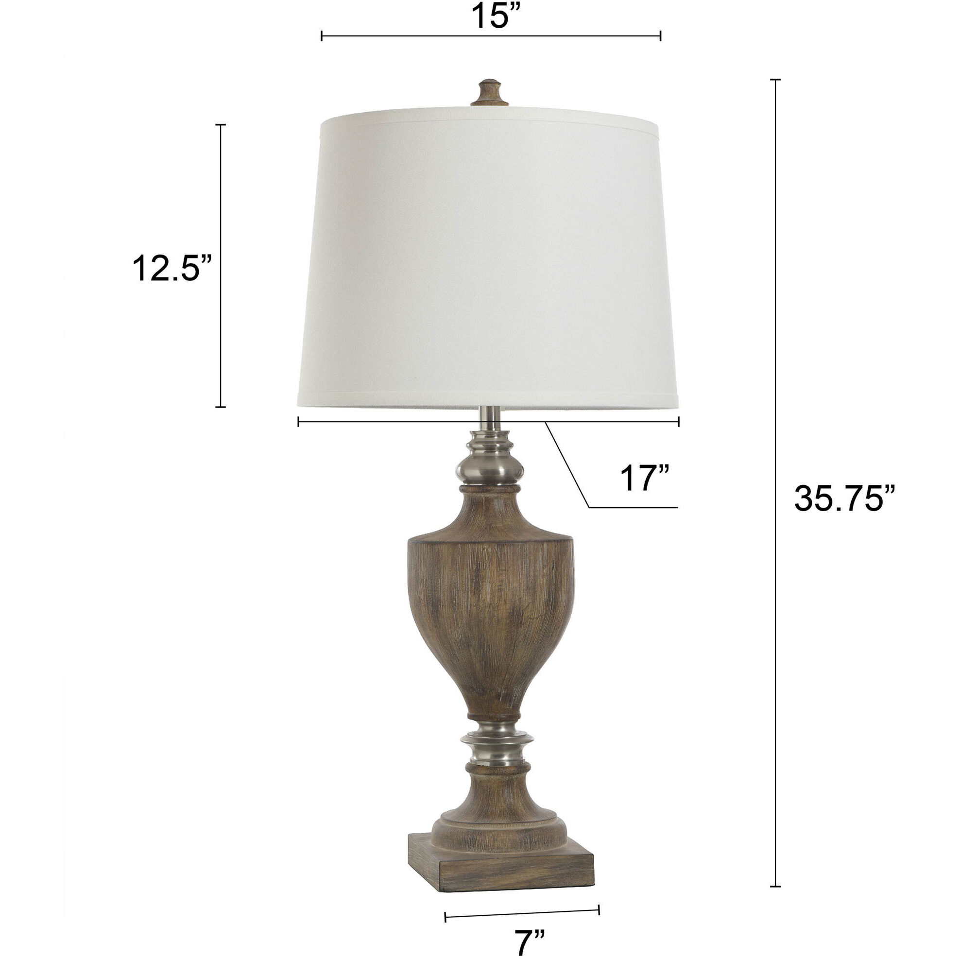 Branson 35.75 inch 150.00 watt Brown Table Lamp Portable Light