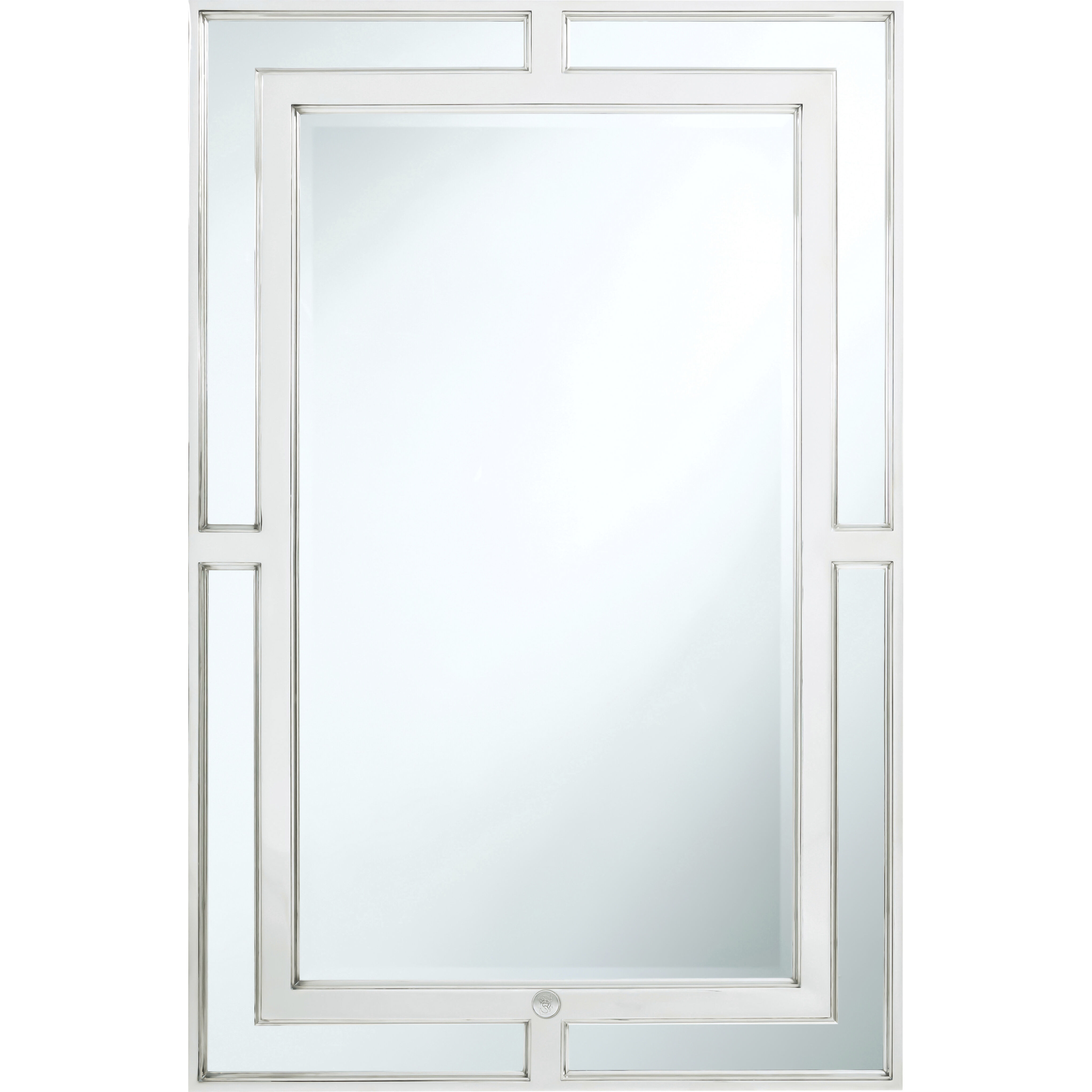 Spencer London 60.25 X 40.25 inch Nickel Plated Wall Mirror, Stainless Steel, Rectangle Mirror