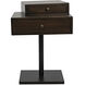 Enola 27 X 19 inch Ebony Walnut with Black Side Table