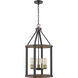 Kirkland 5 Light 16 inch Rustic Mahogany Chandelier Ceiling Light