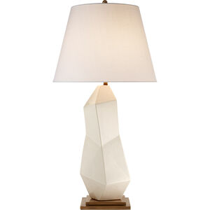 Kelly Wearstler Bayliss 31.75 inch 150.00 watt White Leather Ceramic Table Lamp Portable Light