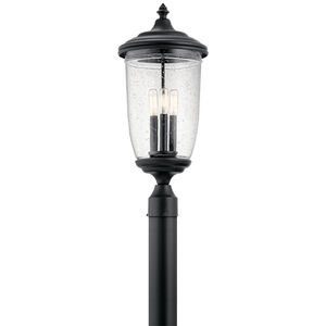 Yorke 3 Light 24 inch Textured Black Outdoor Post Lantern