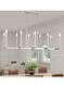 Alpine 10 Light 43 inch Polished Nickel Linear Chandelier Ceiling Light