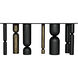 Figaro 71 X 17 inch Matte Black and Aged Brass Console