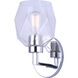 Lenci 1 Light 7 inch Chrome Vanity Light Wall Light