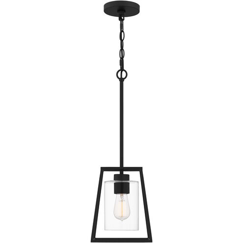 Prescott 1 Light 8 inch Matte Black Mini Pendant Ceiling Light, Small