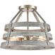 Brigantine 2 Light 15 inch Weathered Driftwood and Satin Nickel Semi Flush Mount Ceiling Light