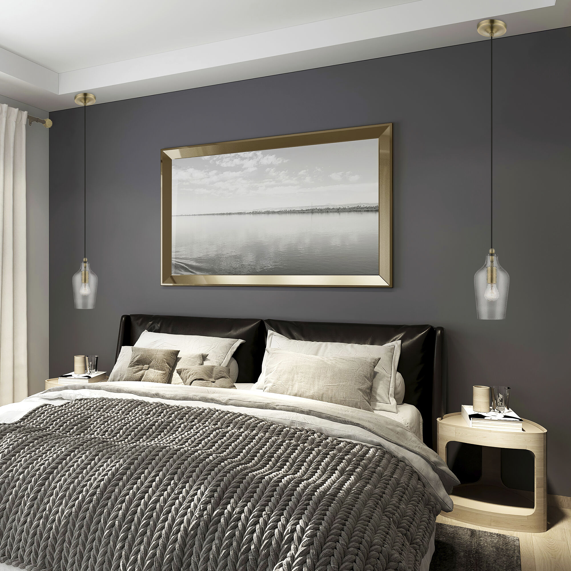 Avery 1 Light 5.25 inch Antique Brass Mini Pendant Ceiling Light