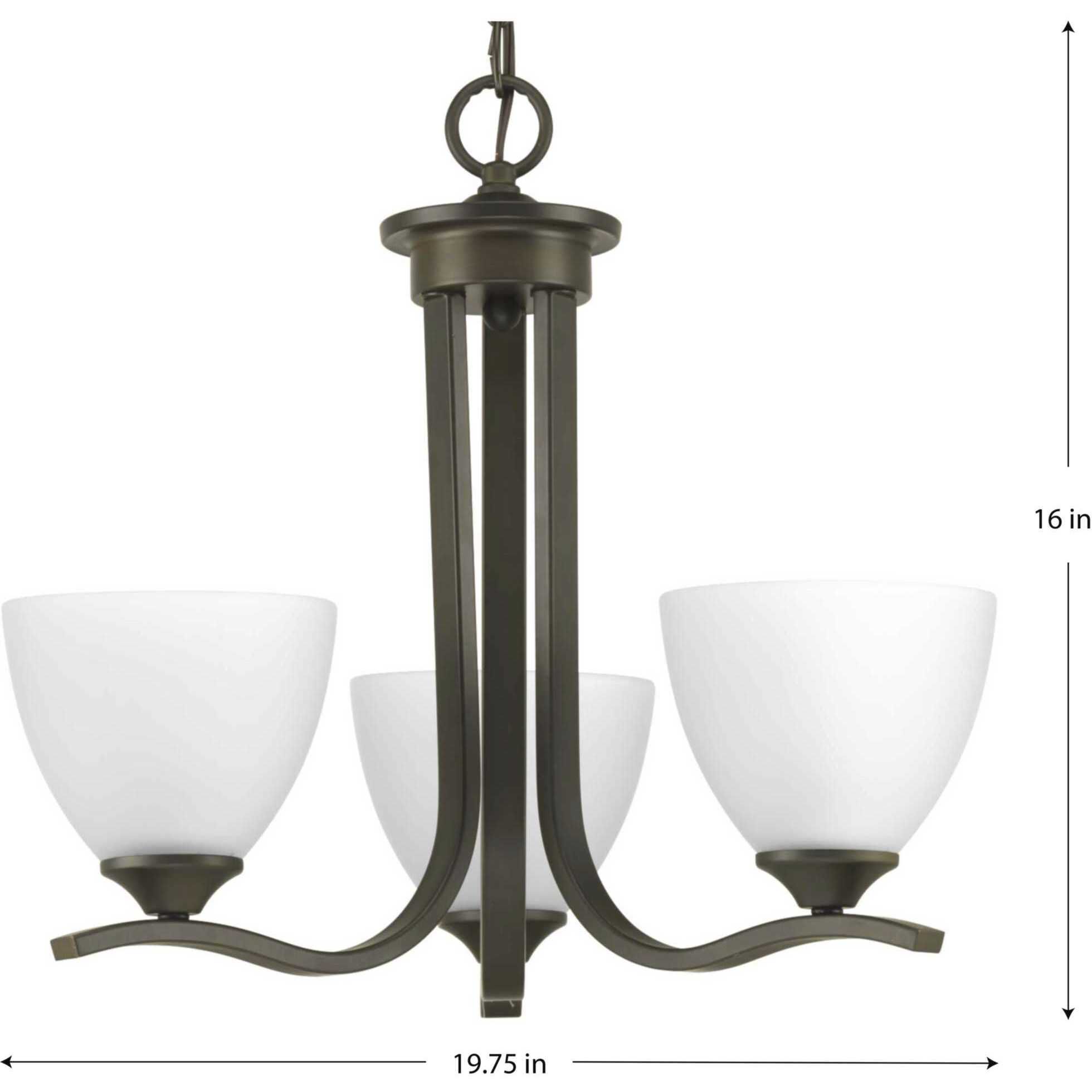 Laird 3 Light 19.75 inch Antique Bronze Chandelier Ceiling Light