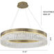 Canada LED 32 inch Gold LED Chandelier Ceiling Light