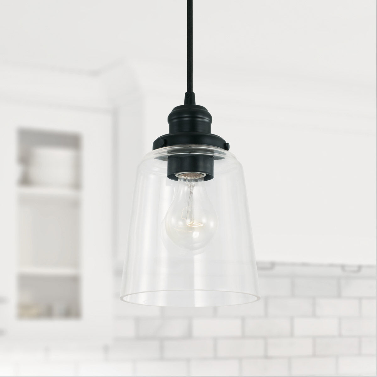 Fallon 1 Light 6 inch Matte Black Pendant Ceiling Light