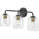 Percy LED 24 inch Black Bath Light Wall Light