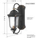 Peale Street 1 Light 17 inch Sand Coal And Vermeil Gold Outdoor Wall Mount, Great Outdoors
