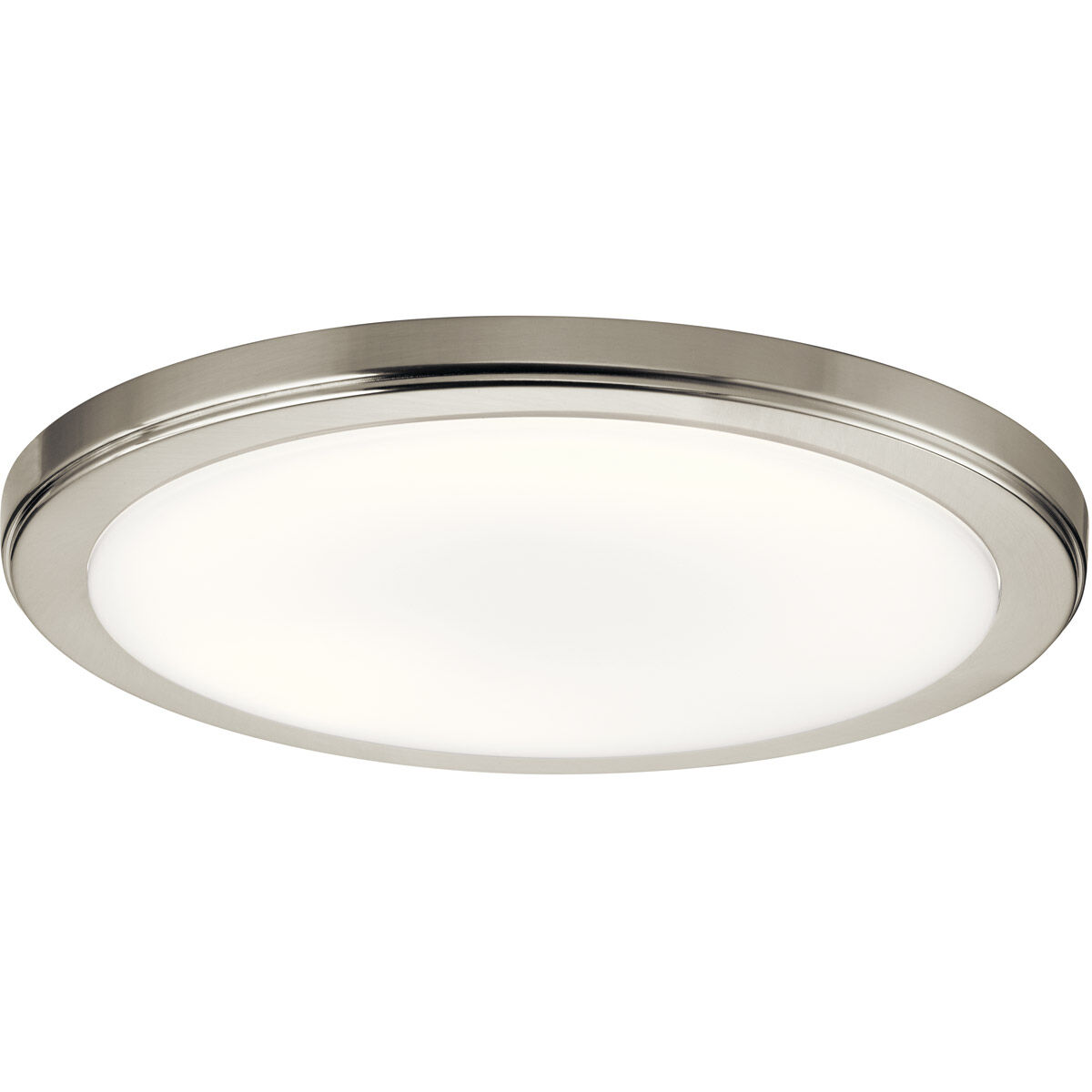 Zeo LED 13 inch Brushed Nickel Flush Mount Light Ceiling Light in 4000K