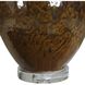Rye 25.75 inch 150 watt Rust Brown and Mottled Green and Plated Brass and Clear Crystal Table Lamp Portable Light