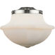 Franklin Restoration Oxford LED 12 inch Polished Chrome Mini Pendant Ceiling Light in Matte White, Franklin Restoration