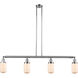 Franklin Restoration Dover LED 49.13 inch Polished Chrome Island Light Ceiling Light in Matte White Glass, Franklin Restoration