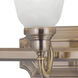 French Regency 3 Light 25 inch Antique Brass Vanity Sconce Wall Light