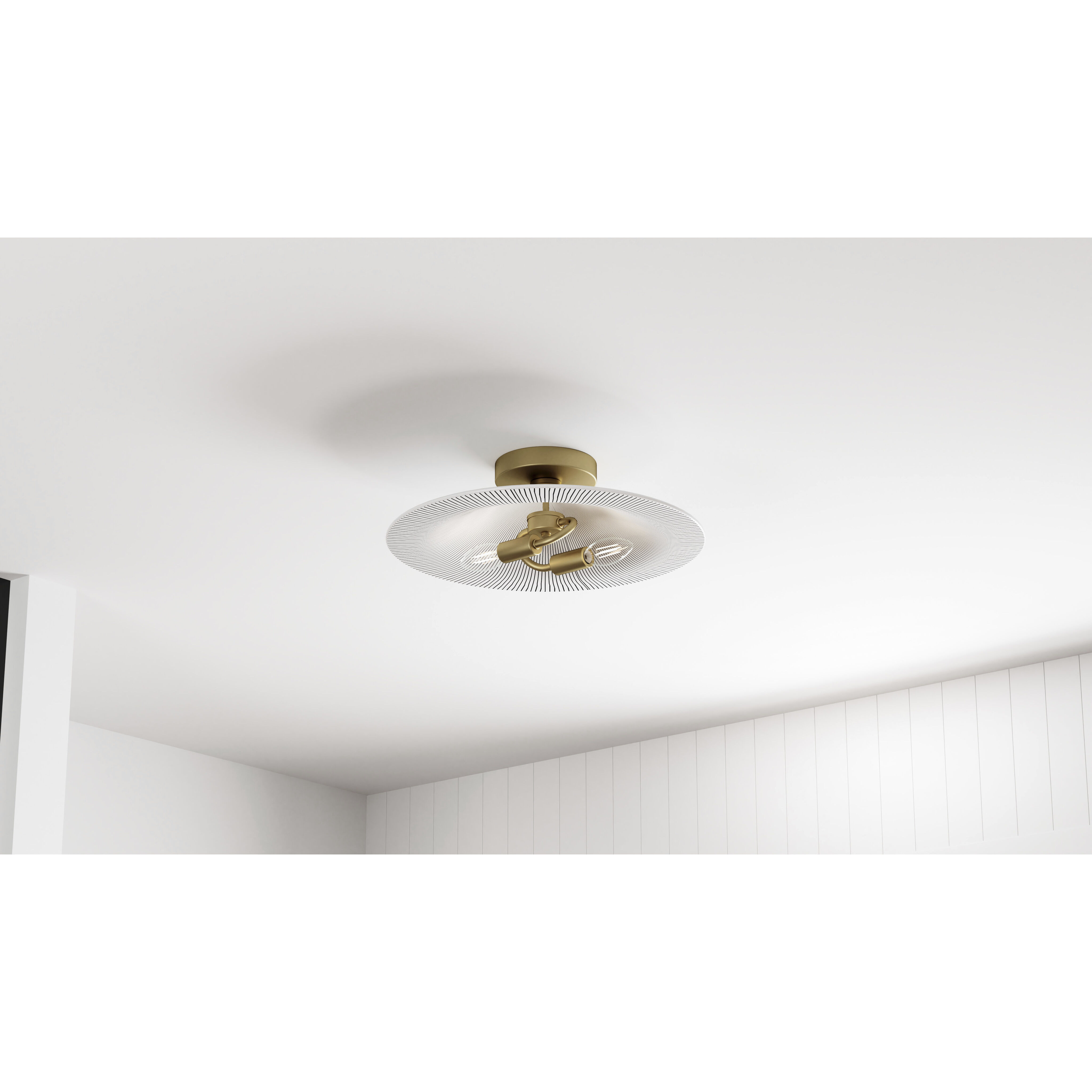 Indigo 2 Light 15.75 inch Light Gold Flush Mount Ceiling Light, Medium