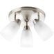 Wisten 3 Light 19 inch Brushed Nickel Close-to-Ceiling Ceiling Light
